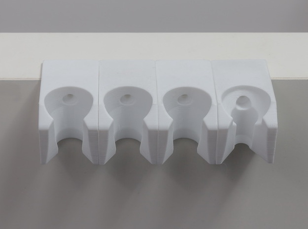 Dental Handpiece Holder  in White Natural Versatile Plastic: Large