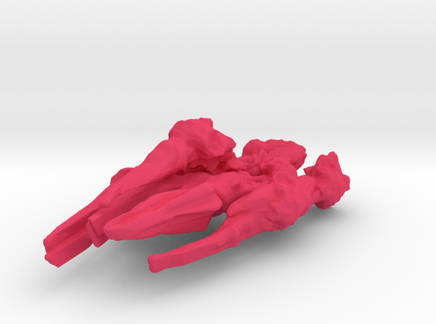 Colour Swarm Hunter Killer Frigate in Pink Processed Versatile Plastic