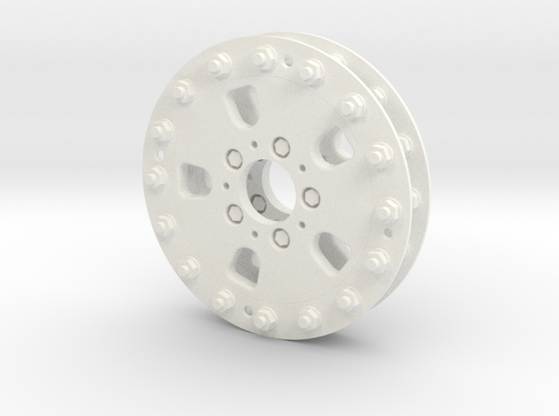 1/10 RC Car Wheel Hutchinson Caps in White Processed Versatile Plastic