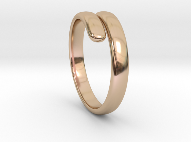 two becomes one / wedding ring in 14k Rose Gold Plated Brass: 7 / 54