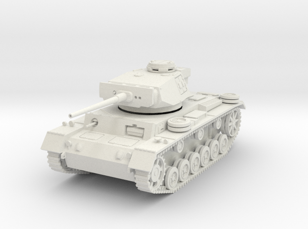 PV164A Pzkw IIIL Medium Tank (28mm) in White Natural Versatile Plastic