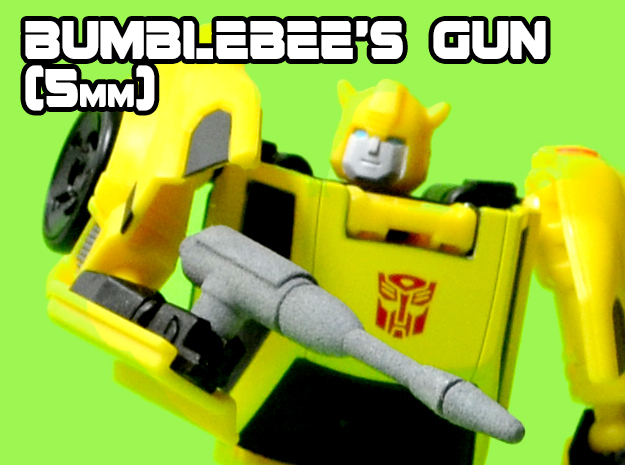 Bumblebee's Gun (MTMTE), 5mm in White Natural Versatile Plastic