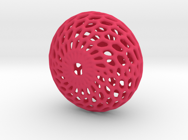 Elliptical Pendant in Pink Processed Versatile Plastic