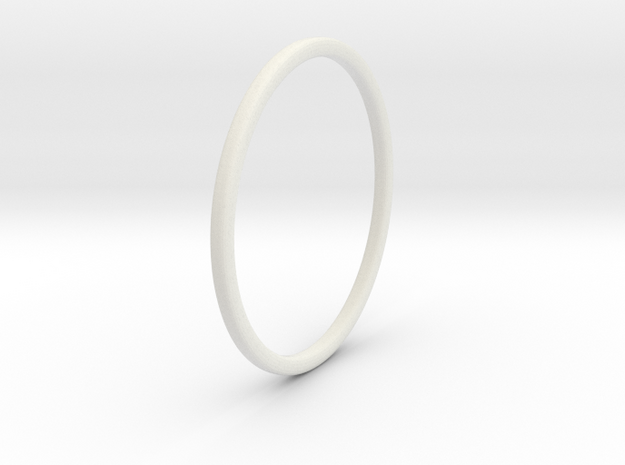 Simple band - size 9 US/ 189 mm EU - 1.2 mm thick  in White Natural Versatile Plastic