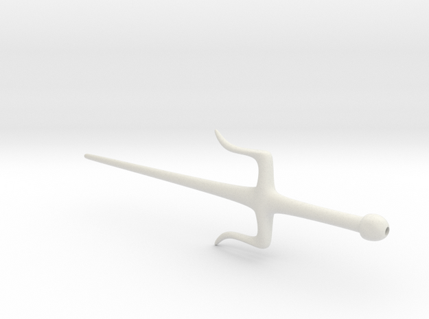 Sai Weapon (smooth) in White Natural Versatile Plastic
