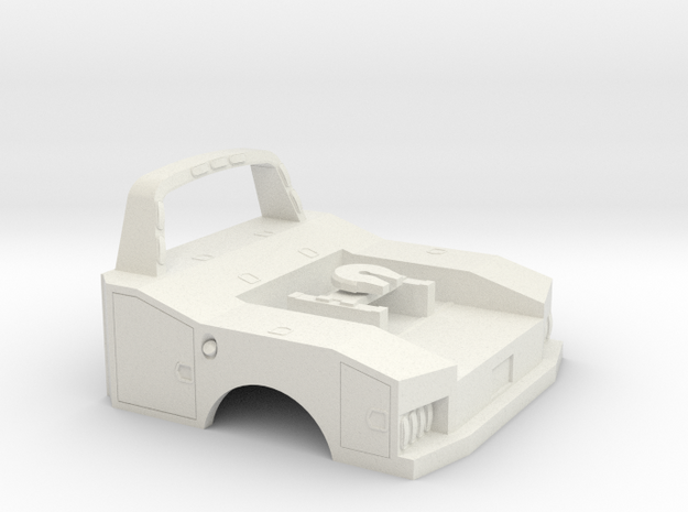 1/87  Fith Wheel Bed in White Natural Versatile Plastic