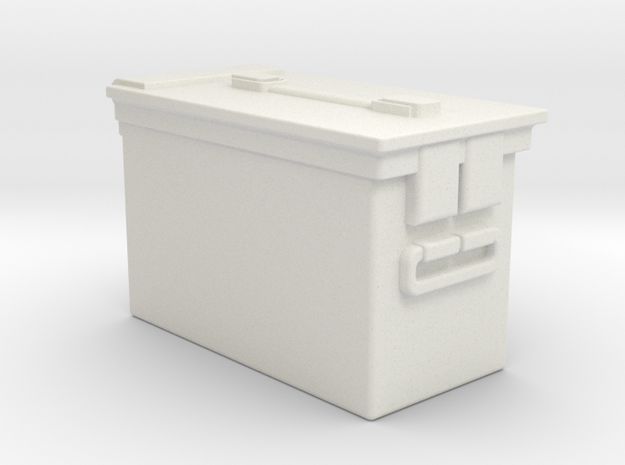1/10 Ammo Box Single in White Natural Versatile Plastic