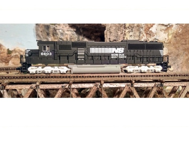 Atlas SD50/SD60/SD60M Dummy Chassis Kit - N Scale in Tan Fine Detail Plastic