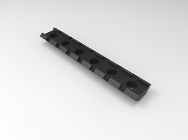 20mm Rail 115mm in Black Natural Versatile Plastic