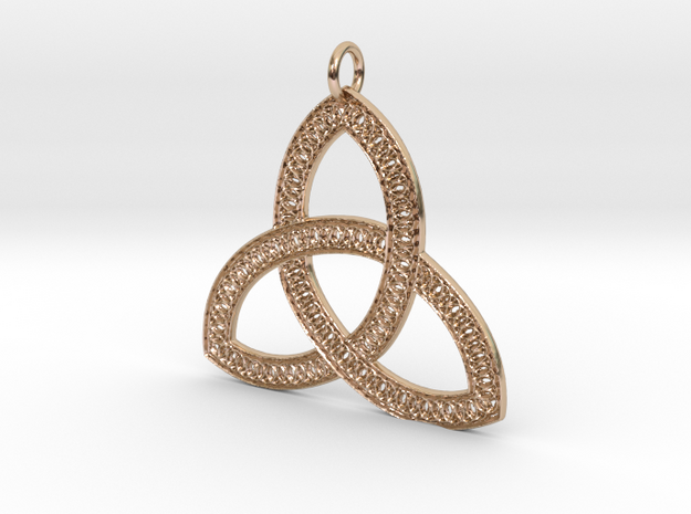 Celtic Knot Pendant in 14k Rose Gold Plated Brass