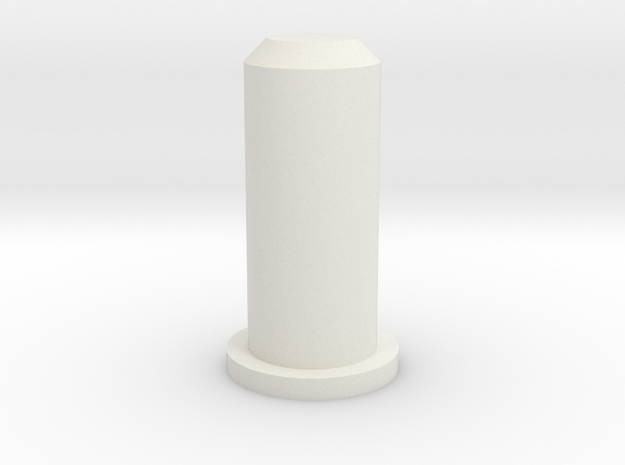 Barrel Plug 2/2 in White Natural Versatile Plastic