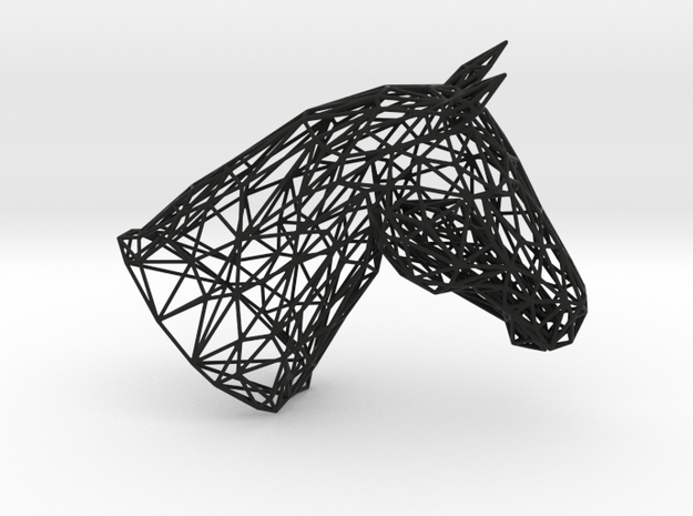 Horse head wire-model in Black Natural Versatile Plastic