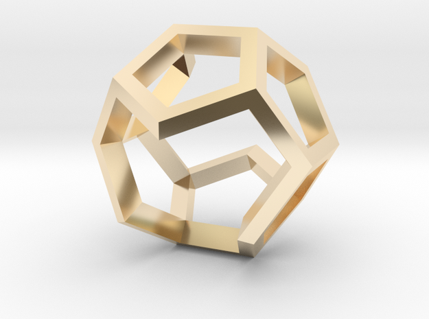 Dodecahedron Sculpture Ring B Gmtrx  in 14K Yellow Gold