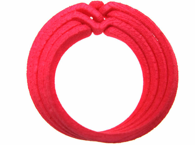 Mobius Puzzle Ring in Pink Processed Versatile Plastic