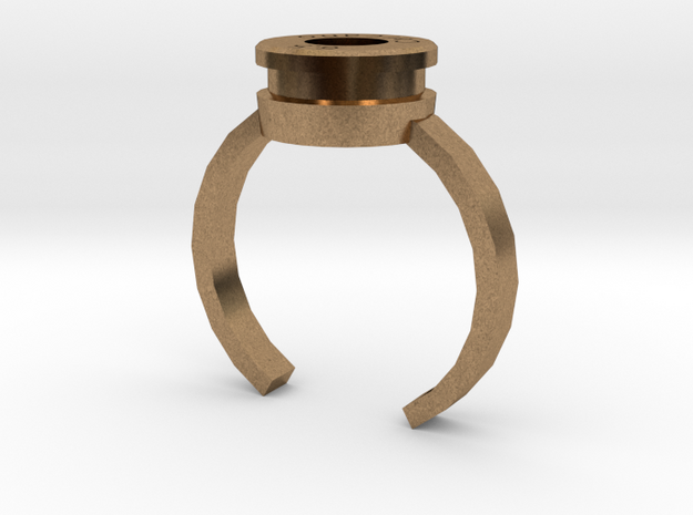6.5x52mm Carcano case ring in Natural Brass