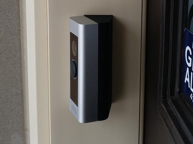 Ring Doorbell Pro 70 Degree Wedge in Black Natural Versatile Plastic