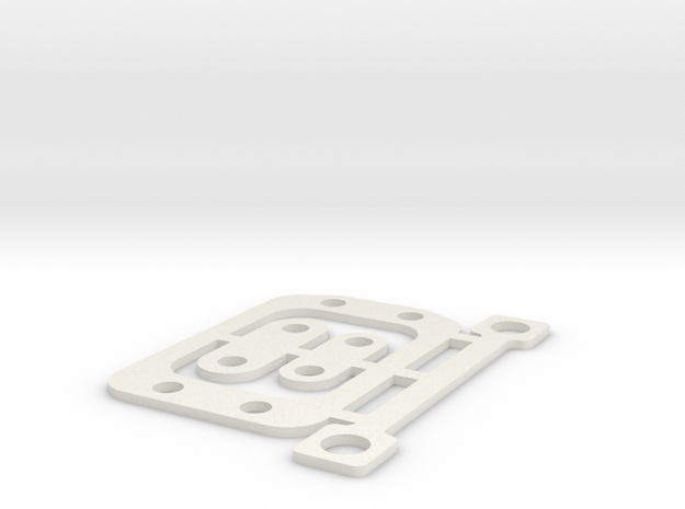 RC10B6 1mm Gear Box Spacer Set in White Natural Versatile Plastic