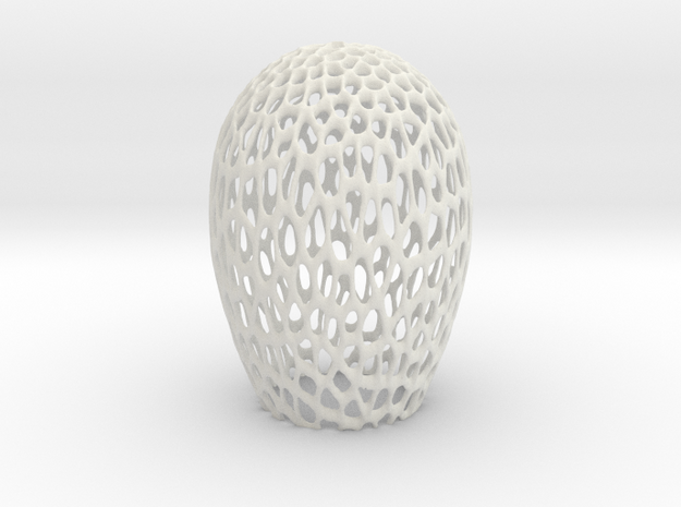 Alien Egg Shell in White Natural Versatile Plastic: Medium