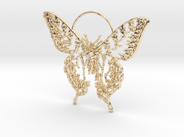 Butterfly 2 in 14k Gold Plated Brass