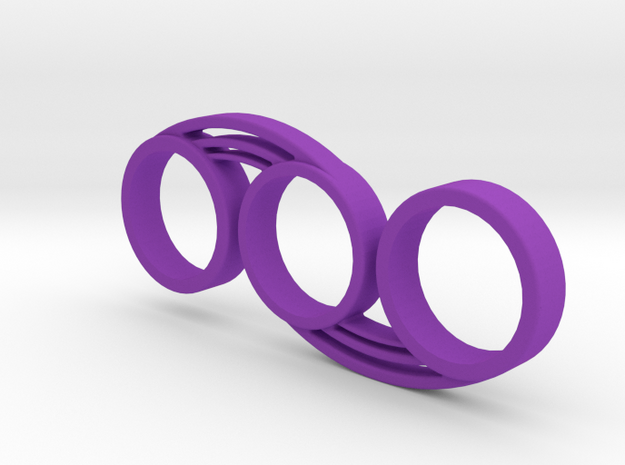 Bi-Swirl Fidget Spinner in Purple Processed Versatile Plastic