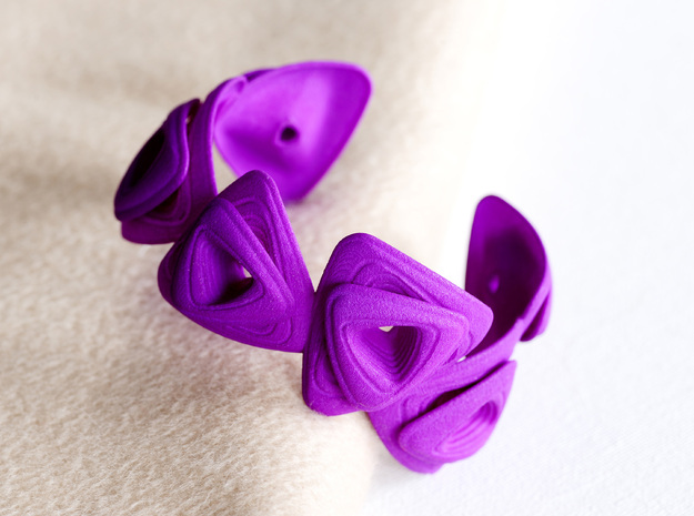 Rose Bracelet in Purple Processed Versatile Plastic