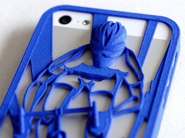Muscular Cyclist iPhone 5/5s Case in Blue Processed Versatile Plastic