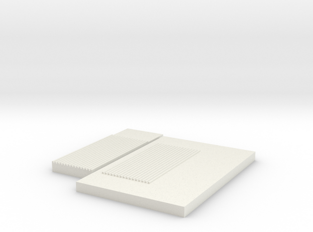 Corrugated Mold- Small in White Natural Versatile Plastic