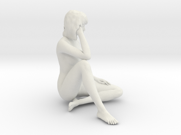 1/12 Race Queen Sitting Pose in White Natural Versatile Plastic