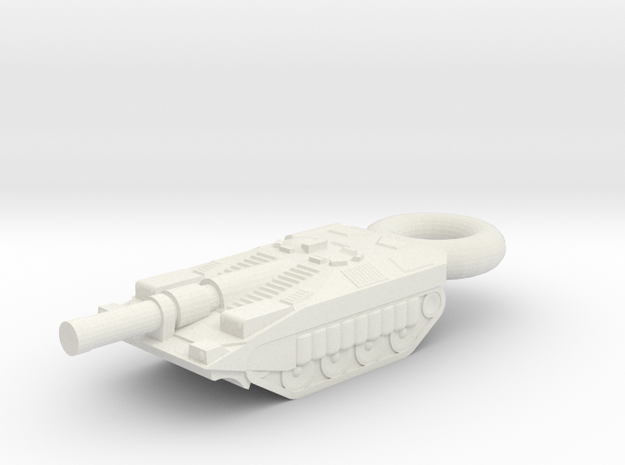 Stridsvagn 103C KEYCHAIN in White Natural Versatile Plastic