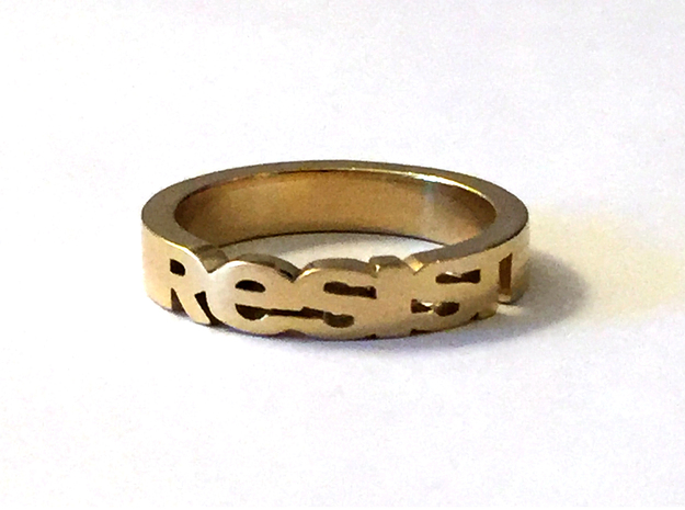 Resist Ring in 14k Gold Plated in 14k Gold Plated Brass: 8 / 56.75