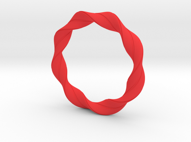 Bracelet 1 in Red Processed Versatile Plastic