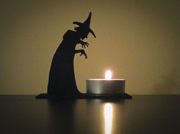 Tea Light Wicked Witch in Black Natural Versatile Plastic