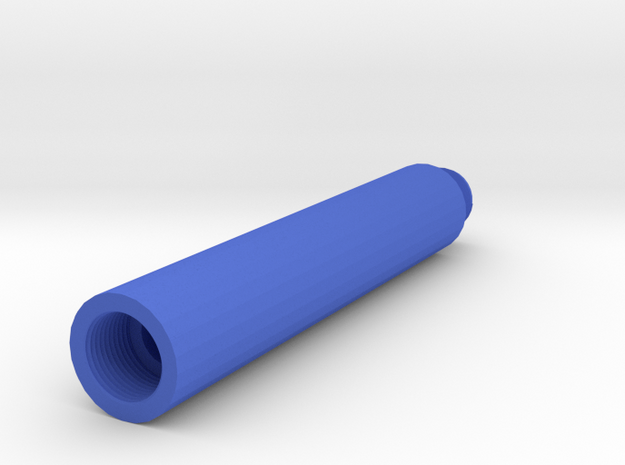 100mm 14mm- External Airsoft Barrel Extension in Blue Processed Versatile Plastic