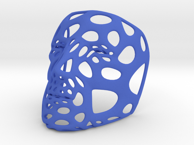 Mask - Voronoi  in Blue Processed Versatile Plastic