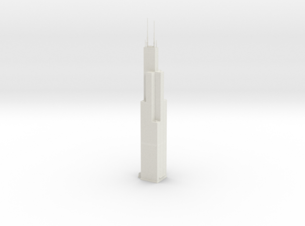 Willis Tower (1:2000) in White Natural Versatile Plastic
