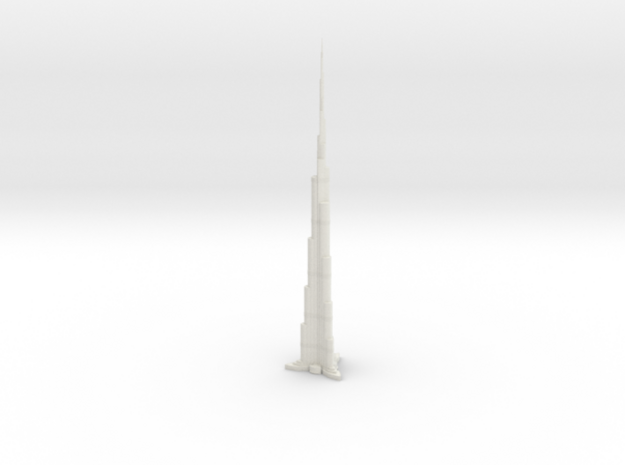 Burj Khalifa (1:2000) in White Natural Versatile Plastic