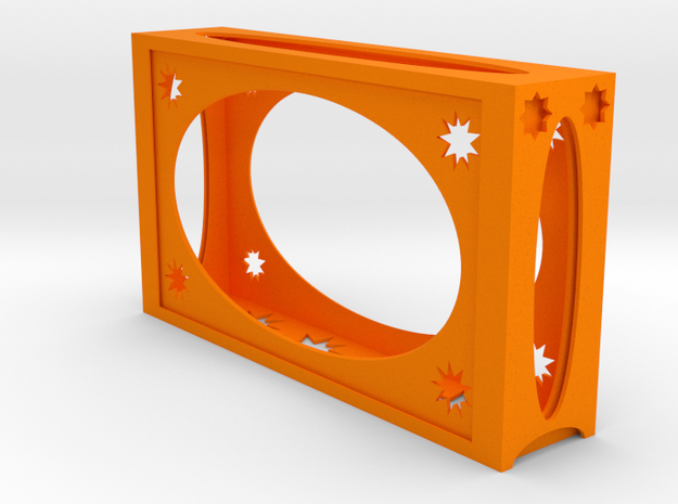 Business Card Holder - Pro1 in Orange Processed Versatile Plastic