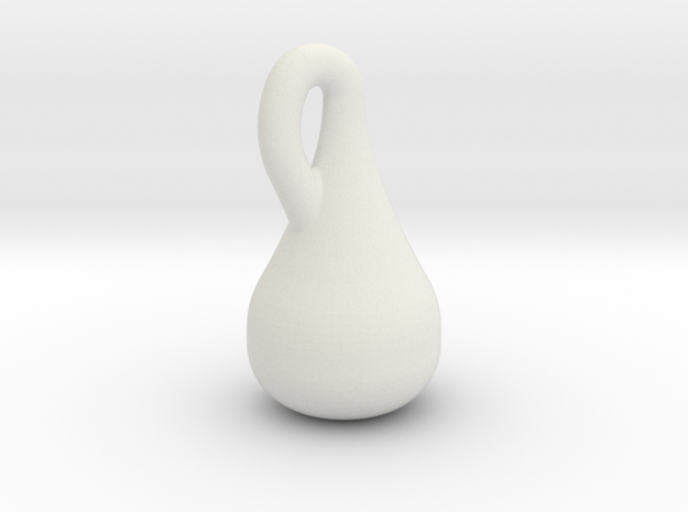 Klein Bottle in White Natural Versatile Plastic
