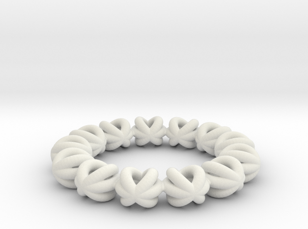 Bracelet Of Circles v2.13 in White Natural Versatile Plastic