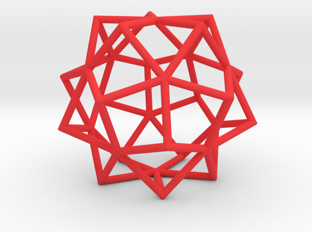 Kosudama Frame in Red Processed Versatile Plastic