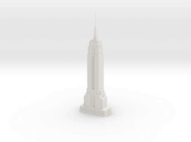 Empire State Building (1:2000) in White Natural Versatile Plastic