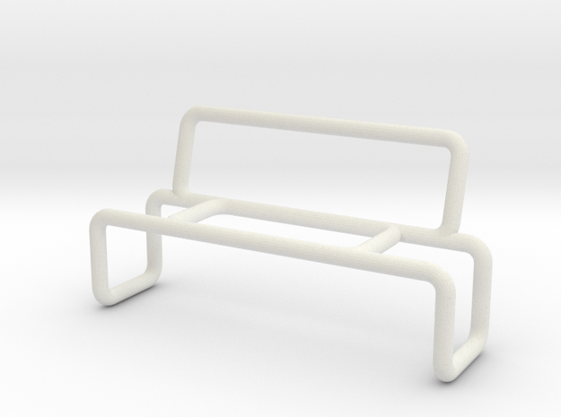 Bench 2 scale 1-100 in White Natural Versatile Plastic: 1:100