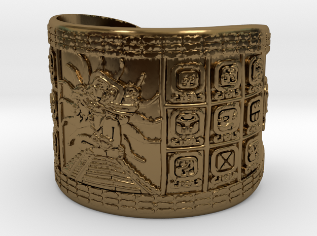 Mayan Bracelet in Polished Bronze
