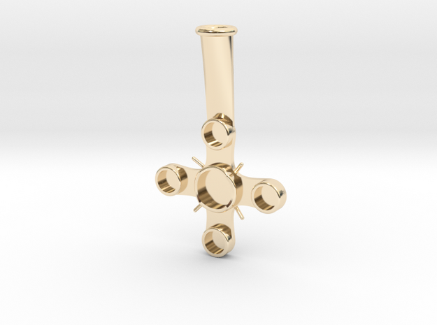 Plume Holder "Christopho" in 14k Gold Plated Brass