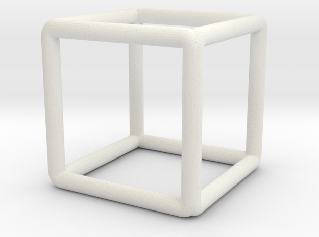Building Cube Scale 1-200 3,5x3,5x3,5m in White Natural Versatile Plastic: 1:200