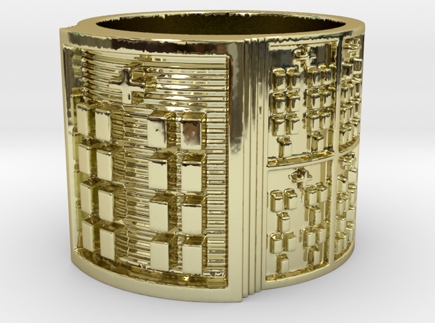 BABA OYEKUN MEYI Ring Size 11-13 in 18k Gold Plated Brass: 12 / 66.5