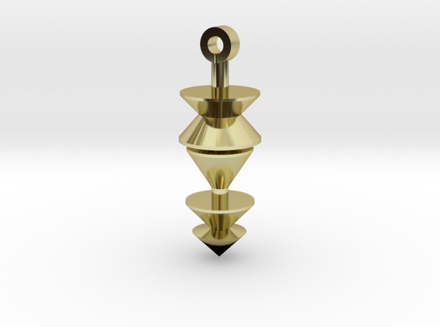 Happy Mother's Day : 3D Sound Wave Pendant in 18k Gold Plated Brass
