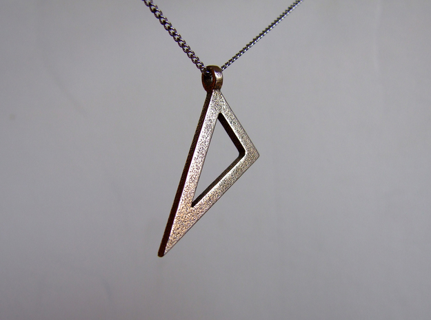 Scalene set square in Polished Bronzed Silver Steel