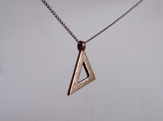 Isosceles set square in Polished Bronzed Silver Steel