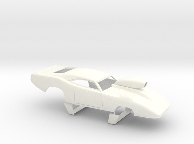 1/32 69 Daytona Pro Mod Smooth Door W Scoop in White Processed Versatile Plastic